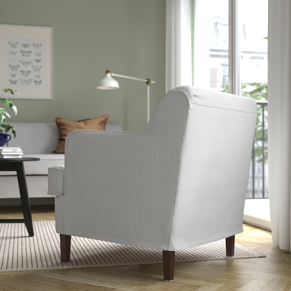IKEA ROCKSJÖN armchair Klovsta Gray / White, Ikea Ireland | 7015GEBJZ
