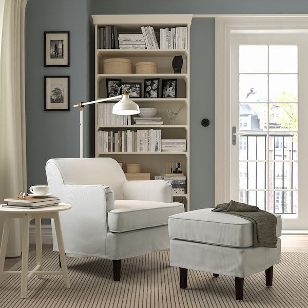 IKEA ROCKSJÖN ottoman Klovsta Gray / White, Ikea Ireland | 7609ANVSC