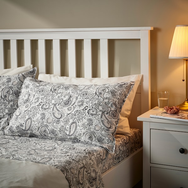 IKEA RODGERSIA sheet set, King Gray / White, Ikea Ireland | 2051UIFQY
