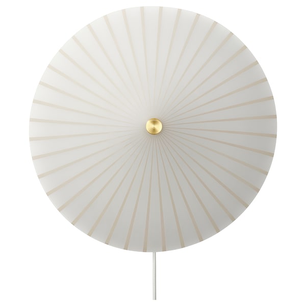 IKEA RORKULT wall lamp, stripe pattern/white glass, 14 in, Ikea Ireland | 0147SATJZ