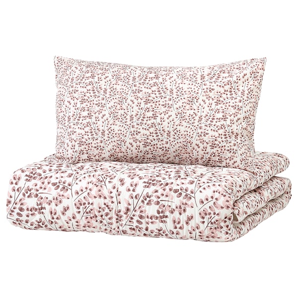 IKEA ROSENIBERIS comforter and pillowcase(s), Full/Queen Pink Floral Pattern, Ikea Ireland | 9254LUMFC
