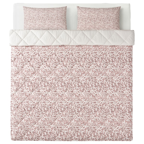 IKEA ROSENIBERIS comforter and pillowcase(s), Full/Queen Pink Floral Pattern, Ikea Ireland | 9254LUMFC