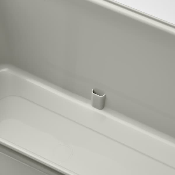 IKEA ROSENKÅL flower box with holder, outdoor light gray, 19x7 in, Ikea Ireland | 2674QKYES