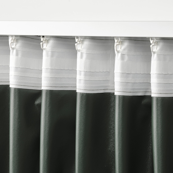 IKEA ROSENMANDEL black-out curtains, 1 pair, 53x98 in Dark Green, Ikea Ireland | 8524NATPI