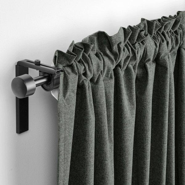 IKEA ROSENMANDEL black-out curtains, 1 pair, 53x98 in Dark Green, Ikea Ireland | 8524NATPI