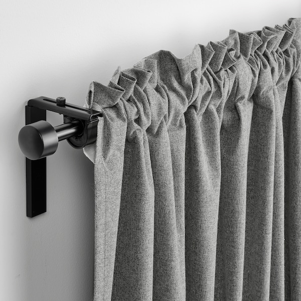 IKEA ROSENMANDEL black-out curtains, 1 pair, 53x98 in Gray, Ikea Ireland | 1689MLCZQ