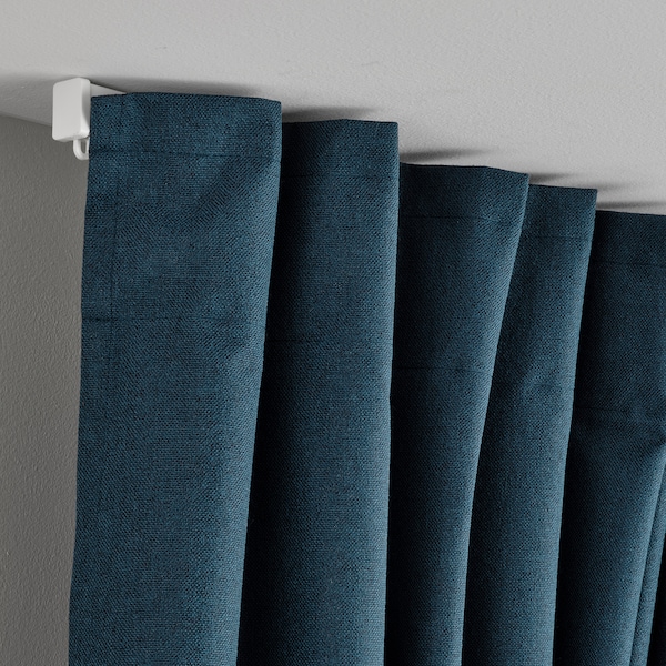 IKEA ROSENMANDEL room darkening curtains, 1 pair, 53x84 in Dark Blue, Ikea Ireland | 6279YMUJI
