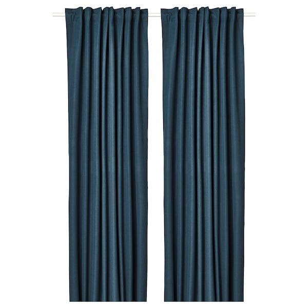 IKEA ROSENMANDEL room darkening curtains, 1 pair, 53x84 in Dark Blue, Ikea Ireland | 6279YMUJI