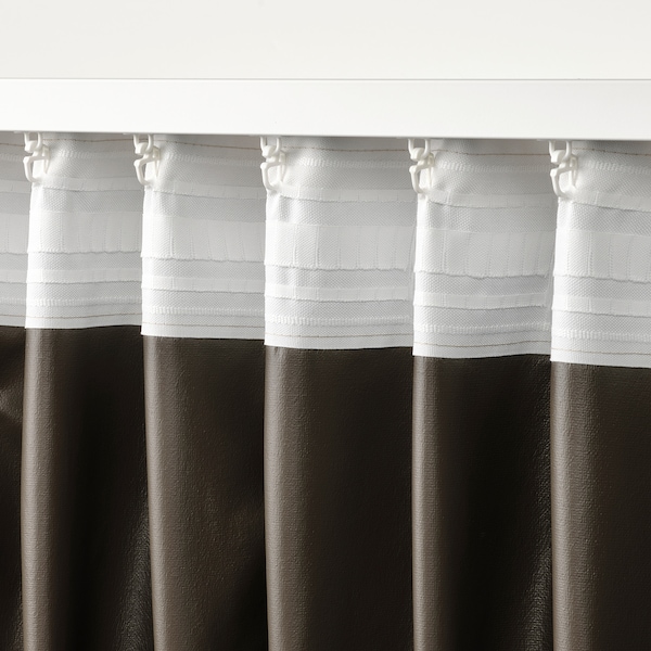 IKEA ROSENMANDEL room darkening curtains, 1 pair, 53x98 in Yellow / Beige, Ikea Ireland | 7416WJQXM