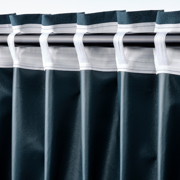 IKEA ROSENMANDEL room darkening curtains, 1 pair, 53x98 in Dark Blue, Ikea Ireland | 4528FQDVM