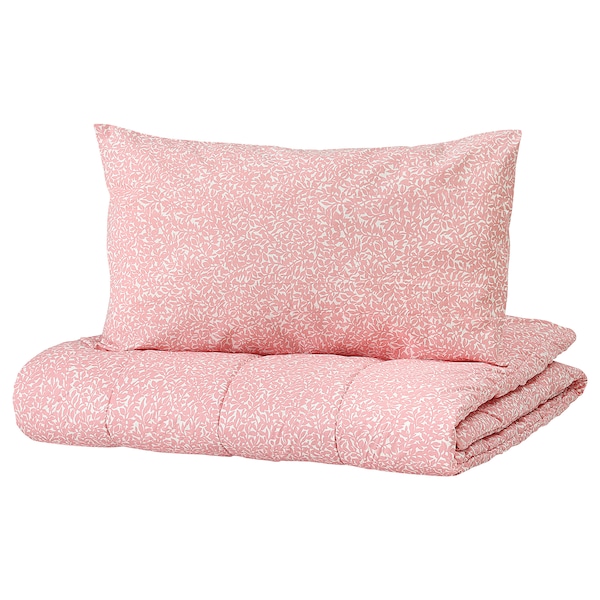 IKEA ROSENMYRTEN comforter and pillowcase(s), Full/Queen Pink Floral Pattern, Ikea Ireland | 9648XWUEF