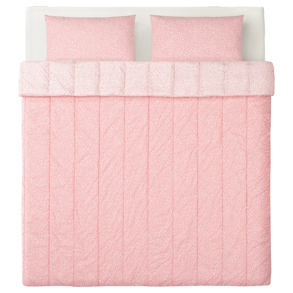 IKEA ROSENMYRTEN comforter and pillowcase(s), Full/Queen Pink Floral Pattern, Ikea Ireland | 9648XWUEF
