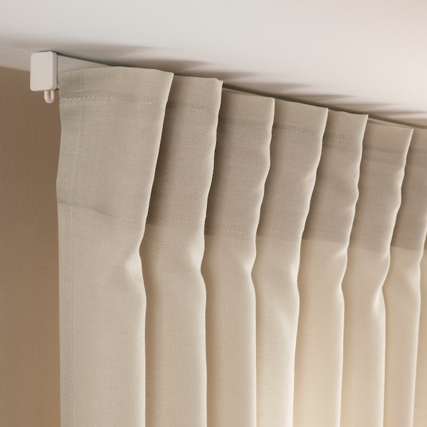 IKEA ROSENROBINIA sheer curtain, 1 piece, 118x98 in Beige, Ikea Ireland | 4160BODQM