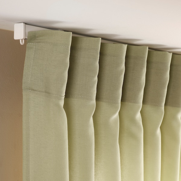 IKEA ROSENROBINIA sheer curtain, 1 piece, 118x98 in Light Olive / Green, Ikea Ireland | 7950WPTMU