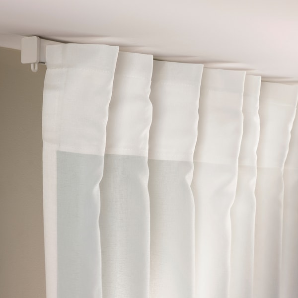 IKEA ROSENROBINIA sheer curtains, 1 pair, 57x98 in White, Ikea Ireland | 2485MCWFH
