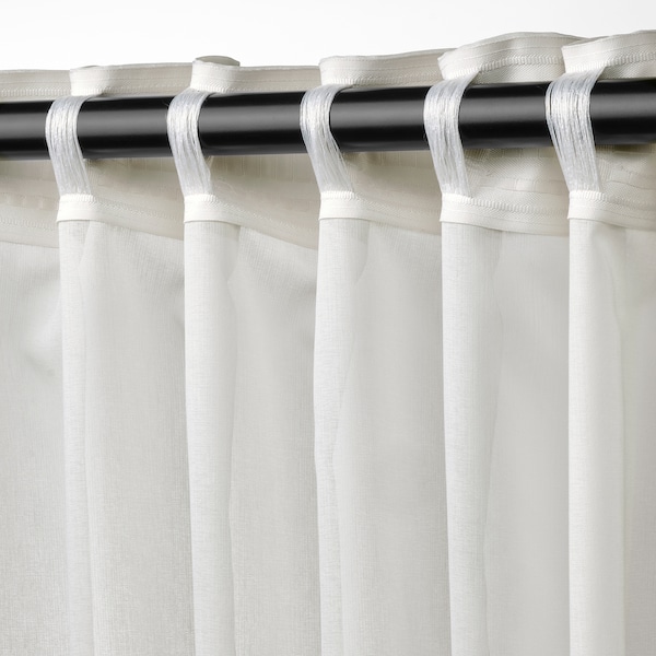 IKEA ROSENROBINIA sheer curtains, 1 pair, 57x98 in White, Ikea Ireland | 2485MCWFH