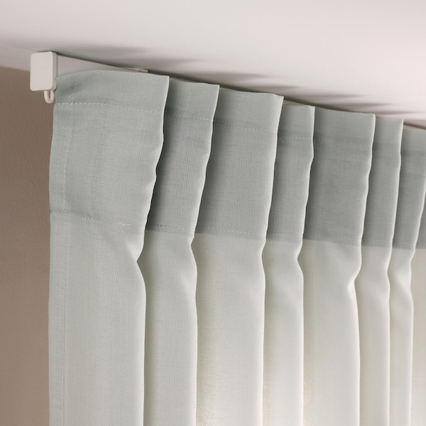 IKEA ROSENROBINIA sheer curtains, 1 pair, 57x98 in Light Gray, Ikea Ireland | 2694CHJRT