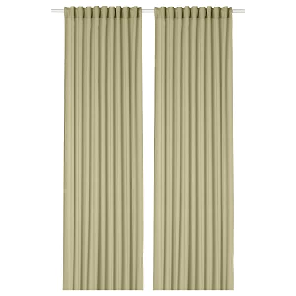 IKEA ROSENROBINIA sheer curtains, 1 pair, 57x84 in Light Olive / Green, Ikea Ireland | 9083HXNGT