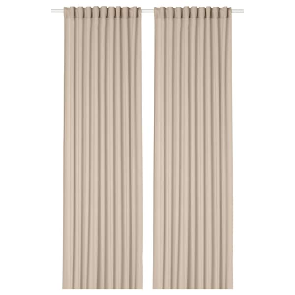 IKEA ROSENROBINIA sheer curtains, 1 pair, 57x84 in Beige, Ikea Ireland | 9261JAYEL