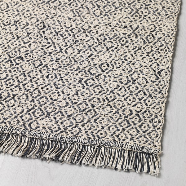 IKEA RÖRKÄR rug, flatwoven, black/natural, 2'7 inx4'11 in, Ikea Ireland | 6927DHTFL