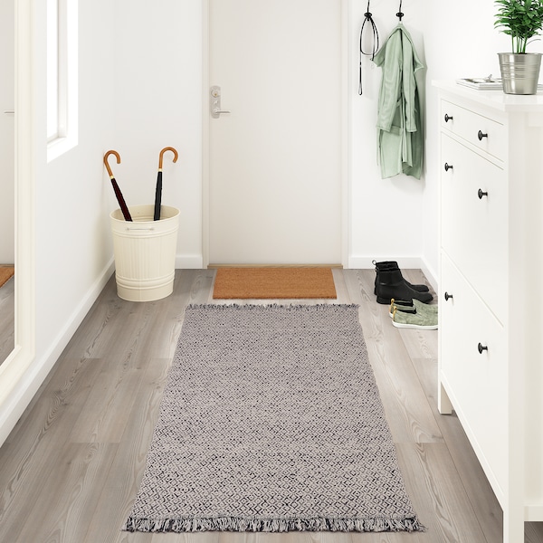 IKEA RÖRKÄR rug, flatwoven, black/natural, 2'7 inx4'11 in, Ikea Ireland | 6927DHTFL