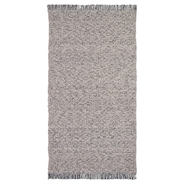 IKEA RÖRKÄR rug, flatwoven, black/natural, 2\'7 inx4\'11 in, Ikea Ireland | 6927DHTFL