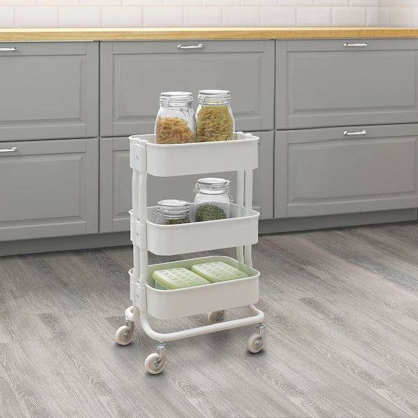 IKEA RÅSHULT utility cart, 11x15x25 5/8 in White, Ikea Ireland | 4725PLXOY