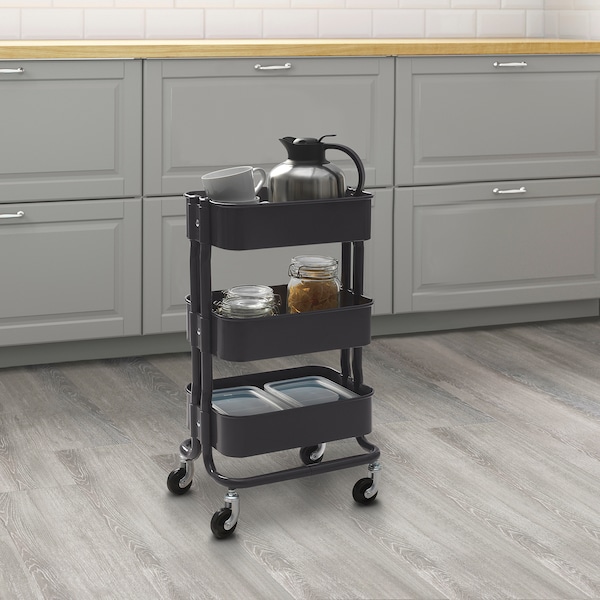 IKEA RÅSHULT utility cart, 11x15x25 5/8 in Gray, Ikea Ireland | 6530DIMYF