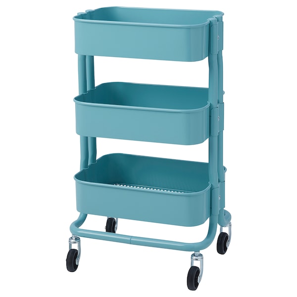 IKEA RÅSHULT utility cart, 11x15x25 5/8 in Turquoise, Ikea Ireland | 8920LKPMT