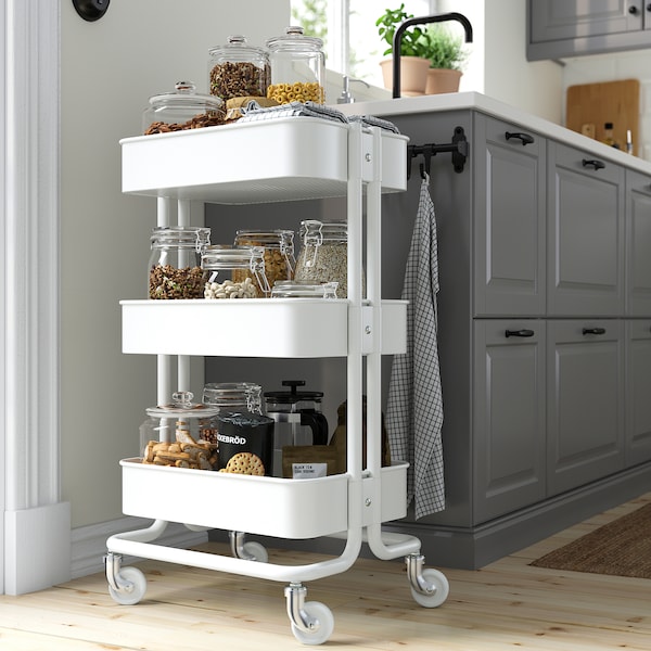 IKEA RÅSKOG Utility cart, 13 3/4x17 3/4x30 3/4 in White, Ikea Ireland | 8715VSEZM