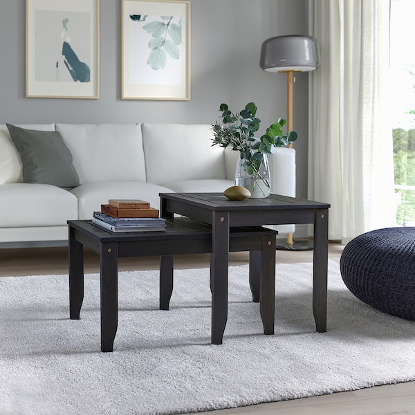 IKEA ÖRSKÄR nesting tables, set of 2, indoor/outdoor dark gray, Ikea Ireland | 1539ZQHXC