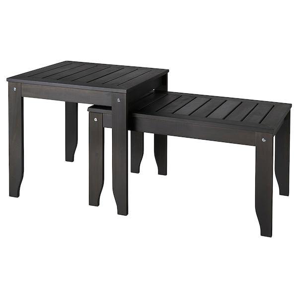IKEA ÖRSKÄR nesting tables, set of 2, indoor/outdoor dark gray, Ikea Ireland | 1539ZQHXC