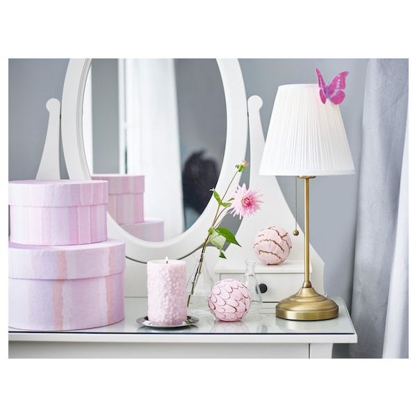 IKEA ÅRSTID Table lamp with LED bulb, brass, white, Ikea Ireland | 0953CENVD