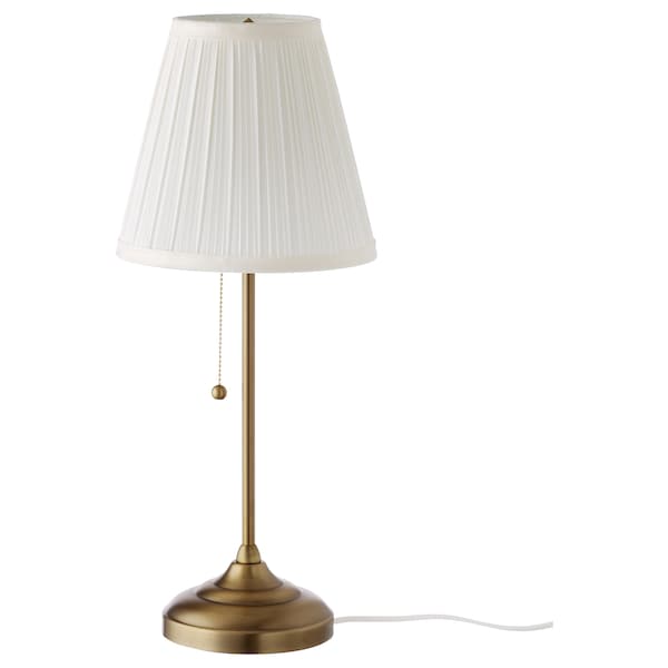 IKEA ÅRSTID Table lamp with LED bulb, brass, white, Ikea Ireland | 0953CENVD