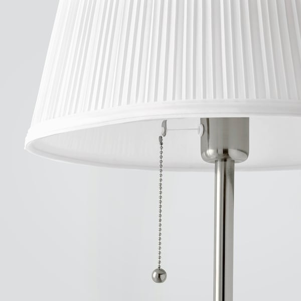 IKEA ÅRSTID floor lamp Nickel Plated / White, Ikea Ireland | 2780EBRGU
