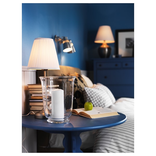 IKEA ÅRSTID table lamp Nickel Plated / White, Ikea Ireland | 7598PFISC