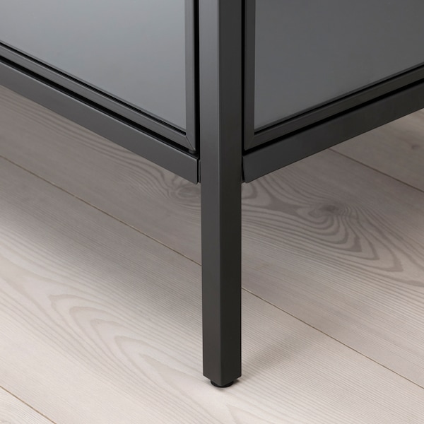 IKEA RUDSTA glass-door cabinet, anthracite, 31 1/2x14 5/8x47 1/4 in, Ikea Ireland | 1709JKPTC