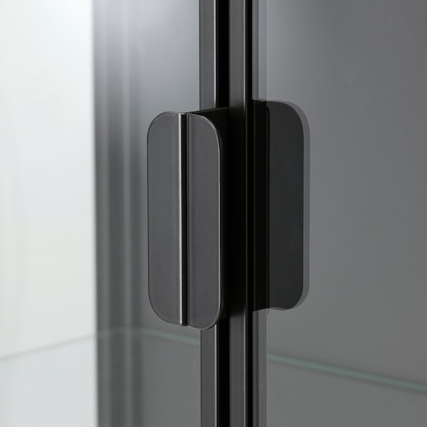 IKEA RUDSTA glass-door cabinet, anthracite, 31 1/2x14 5/8x47 1/4 in, Ikea Ireland | 1709JKPTC