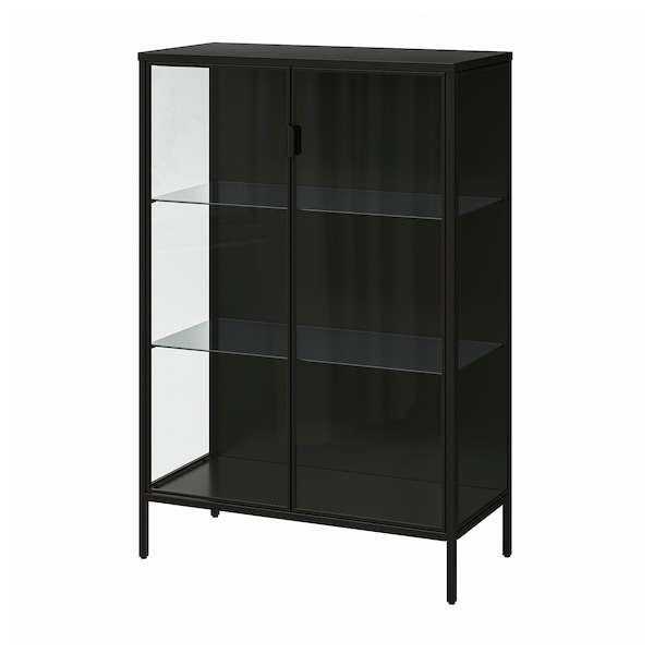 IKEA RUDSTA glass-door cabinet, anthracite, 31 1/2x14 5/8x47 1/4 in, Ikea Ireland | 1709JKPTC