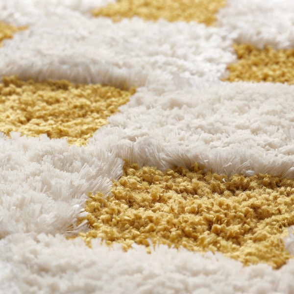 IKEA RULLBANA rug, off-white/dark yellow, 4'4 inx6'5 in Off White / Dark Yellow, Ikea Ireland | 6982SDCVP