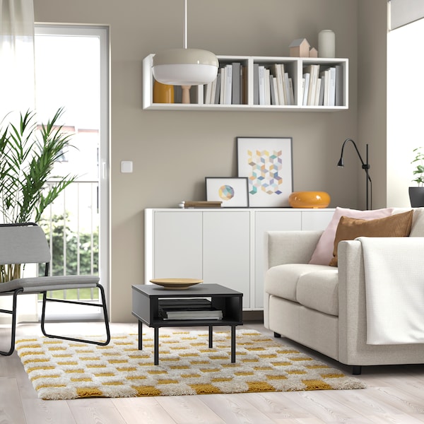IKEA RULLBANA rug, off-white/dark yellow, 4'4 inx6'5 in Off White / Dark Yellow, Ikea Ireland | 6982SDCVP