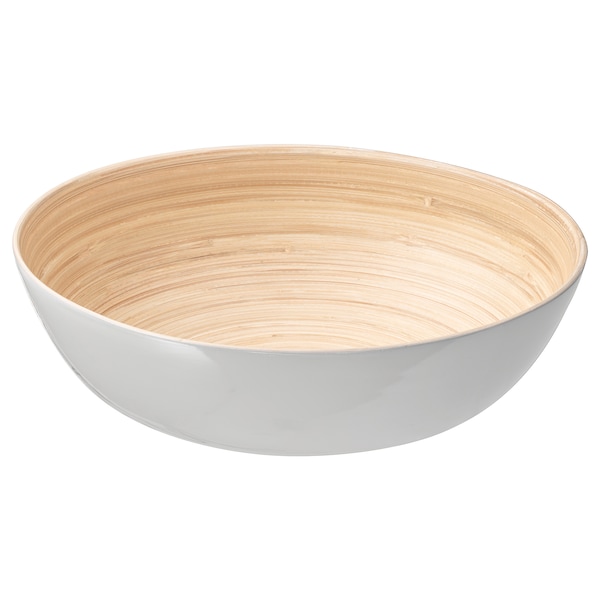 IKEA RUNDLIG serving bowl, bamboo/white, 11 ¾ in, Ikea Ireland | 5406MTBHF