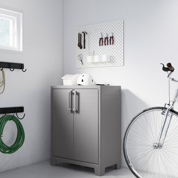 IKEA RUNMARÖ cabinet with doors, dark gray indoor/outdoor, 31 1/2x17 3/8x39 3/8 in, Ikea Ireland | 3205SWOGU