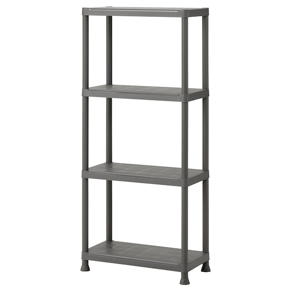 IKEA RUNMARÖ shelf unit, dark gray indoor/outdoor, 23 5/8x11 3/4x52 3/8 in, Ikea Ireland | 8709EZWPG