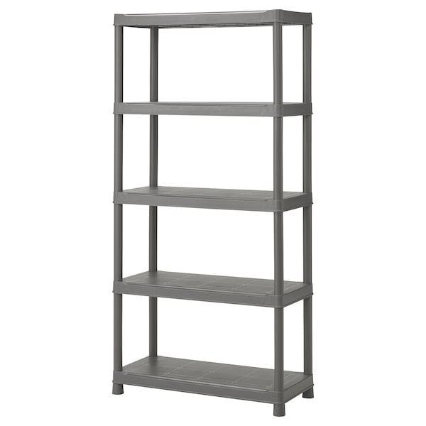 IKEA RUNMARÖ shelf unit, dark gray indoor/outdoor, 35 3/8x15 3/4x71 5/8 in, Ikea Ireland | 8594JMWBT