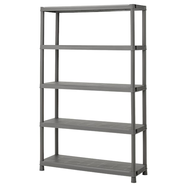 IKEA RUNMARÖ shelf unit, dark gray indoor/outdoor, 47 1/4x15 3/4x74 in, Ikea Ireland | 4759EJHCI
