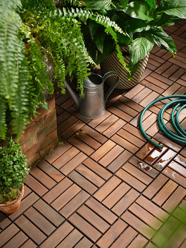 IKEA RUNNEN decking, outdoor, 9 sq feet Brown Stained, Ikea Ireland | 4092GMRNS