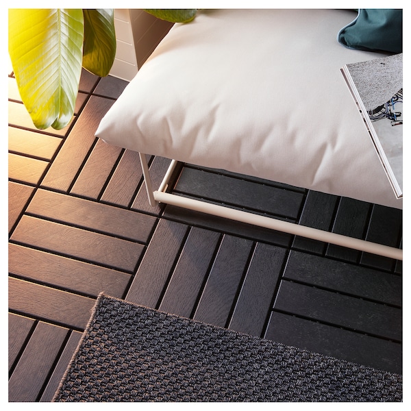 IKEA RUNNEN decking, outdoor, 9 sq feet Dark Gray, Ikea Ireland | 1324UOCQJ