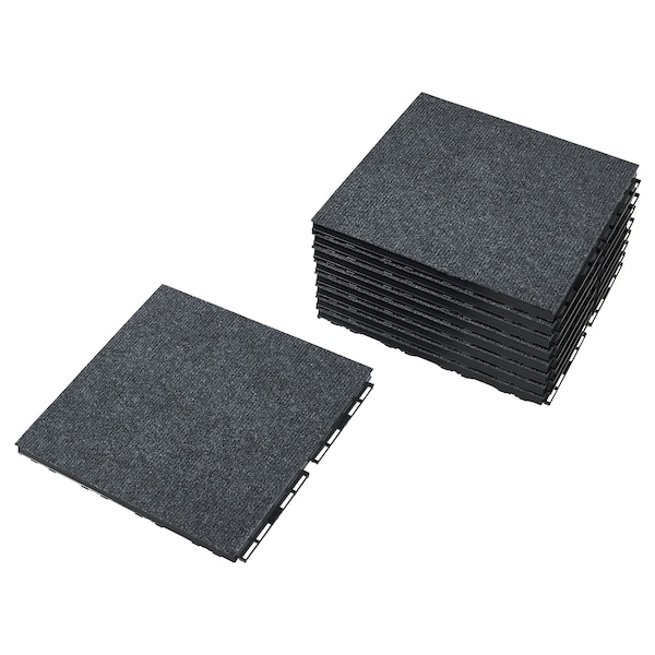 IKEA RUNNEN decking, outdoor, 9 sq feet Textile Dark Gray, Ikea Ireland | 9546AUJCW
