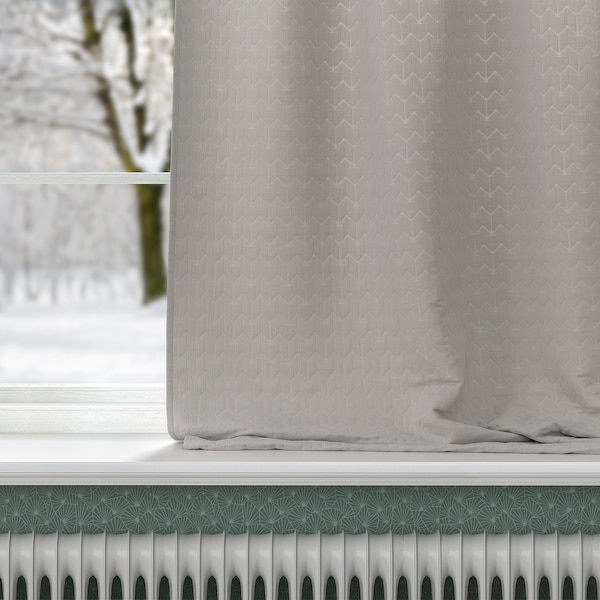 IKEA RYSSBRÄKEN room darkening curtain, 1 piece, light gray, 55x98 in, Ikea Ireland | 3140LYAFB